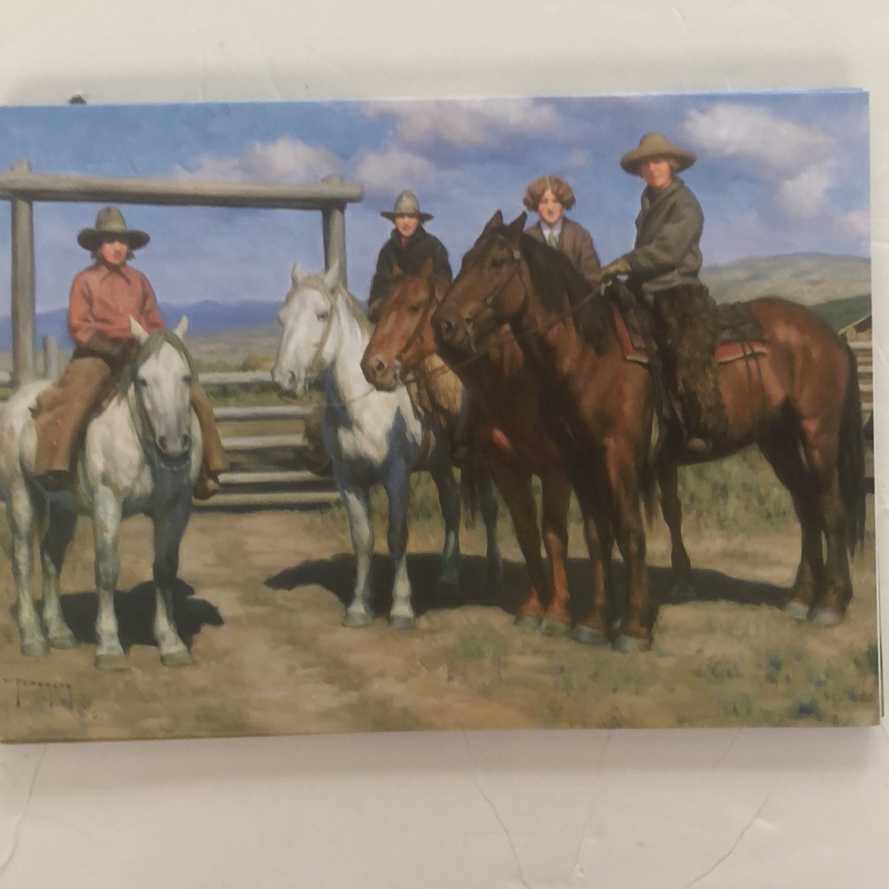 Bundle Blank  Note/Thank You/ Birthday Cowgirls Western Horses Cards